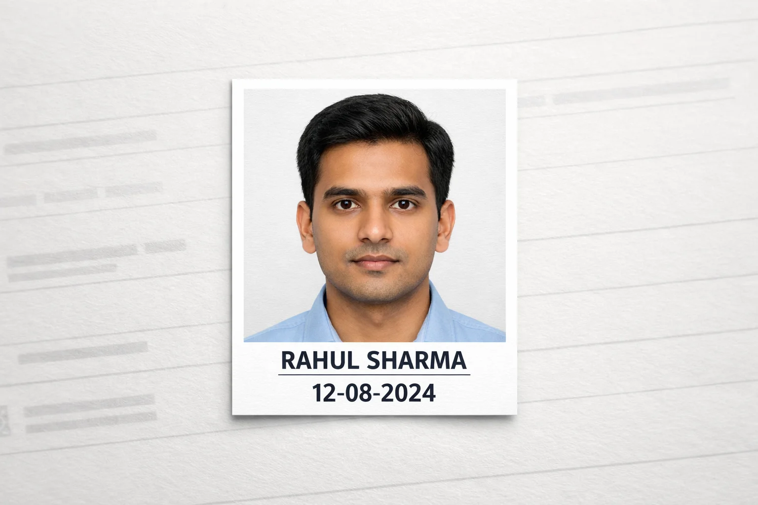 Add Name and Date on Passport Photo Tool