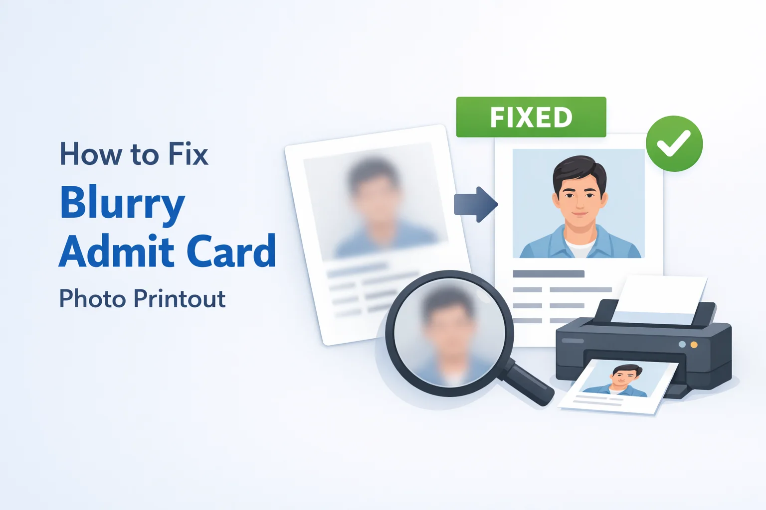 How to Fix Blurry Admit Card Photo Printout