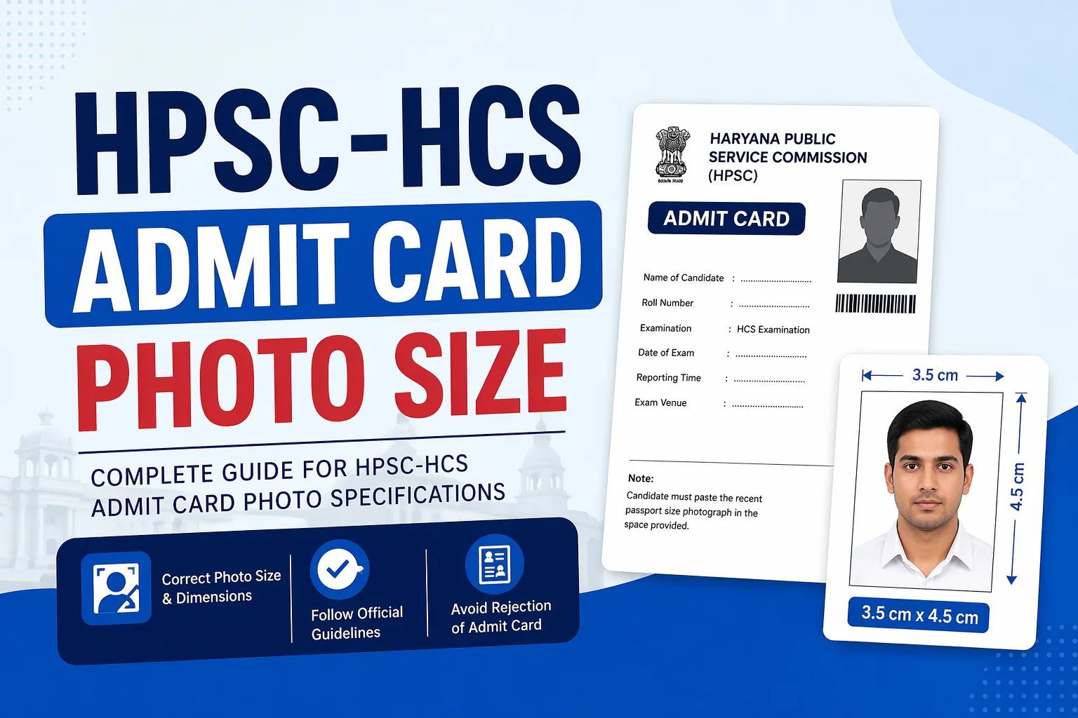HPSC HCS Admit Card Photo Size Guide