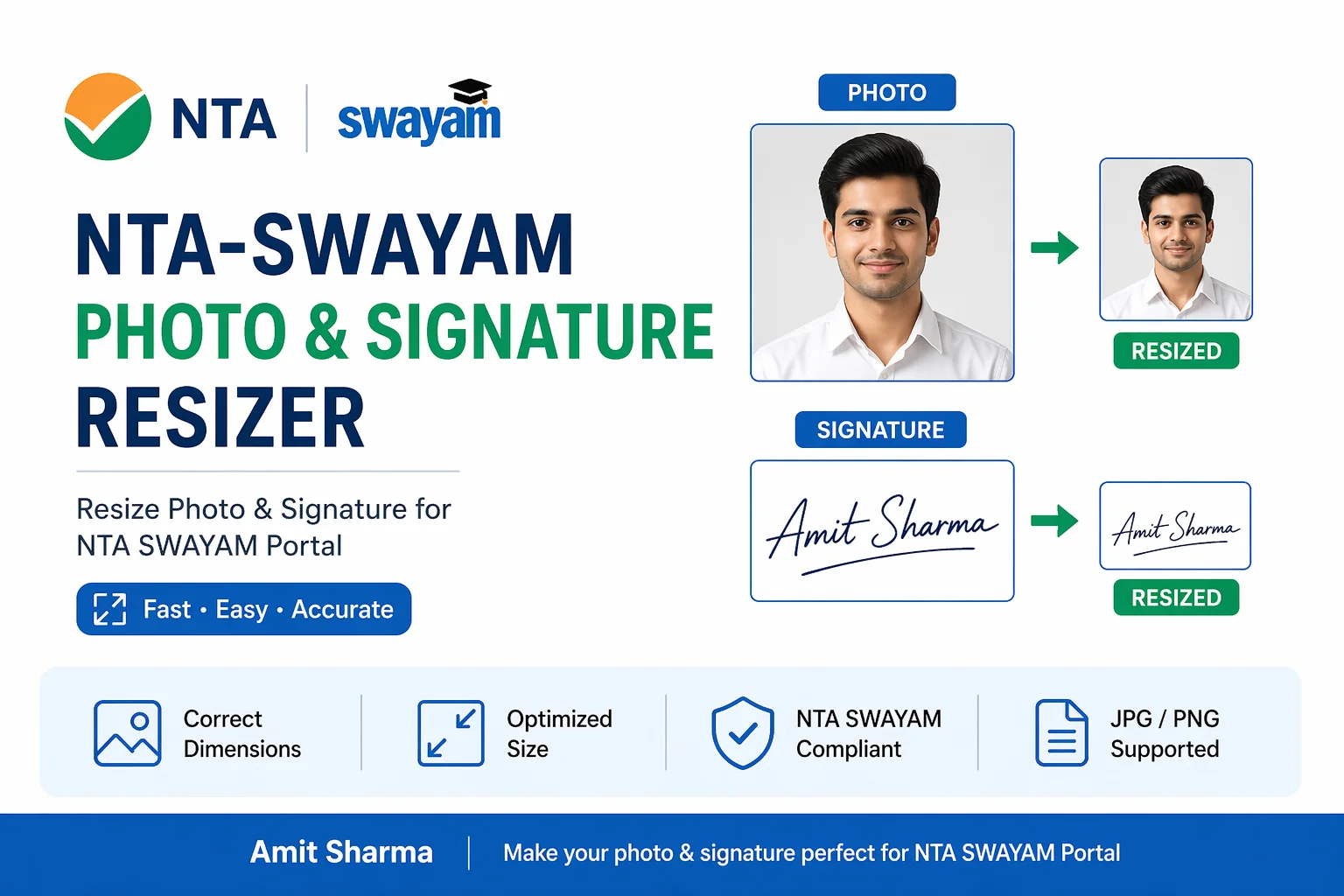 NTA SWAYAM Photo and Signature Maker Guide