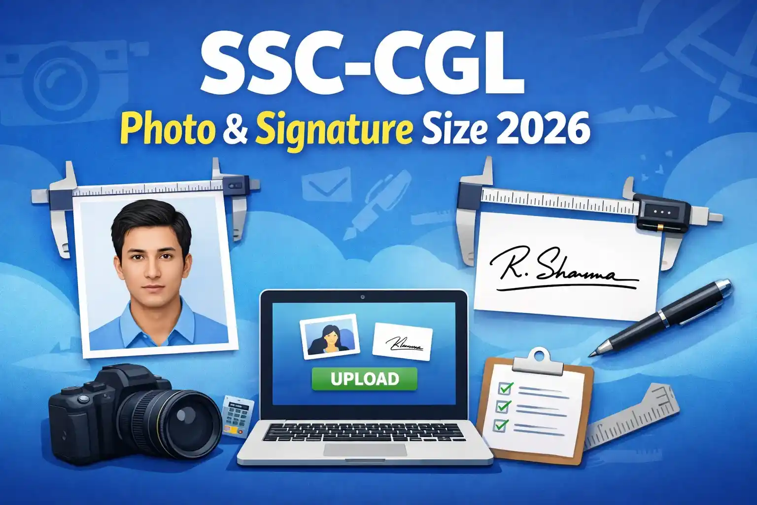 SSC CGL 2026 Photo and Signature Size Requirements Tool